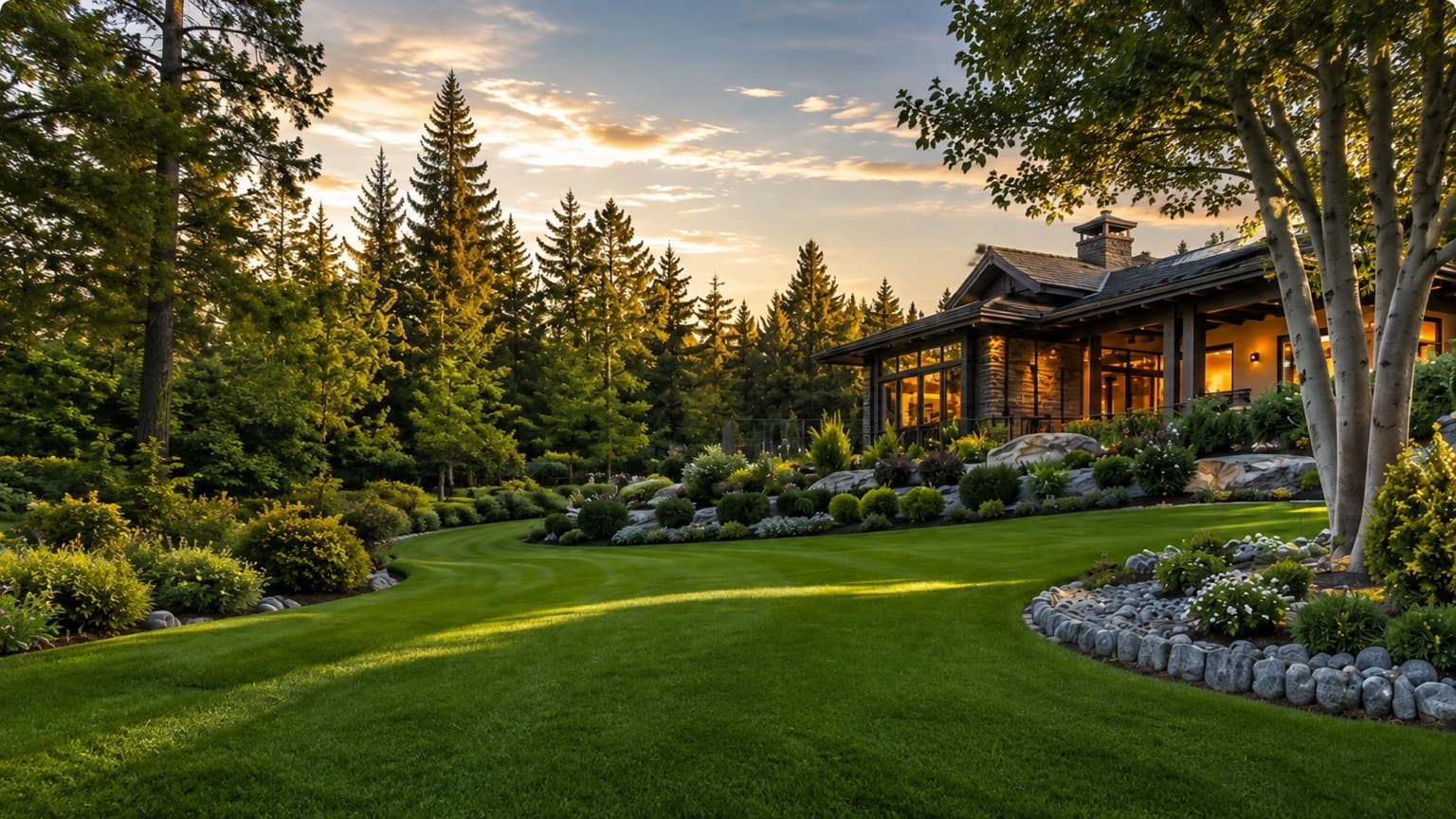 Professionally landscaped residential property